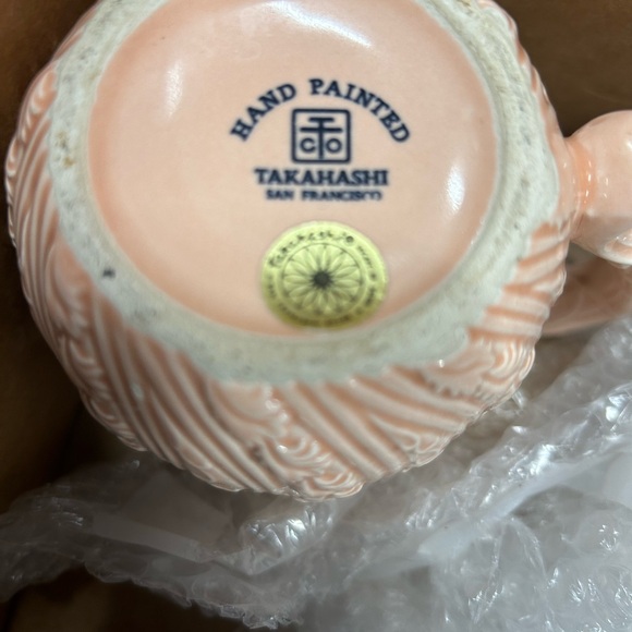 Takahashi set 4 floral handmade San Francisco mugs coffee tea ceramic RARE - Picture 11 of 11